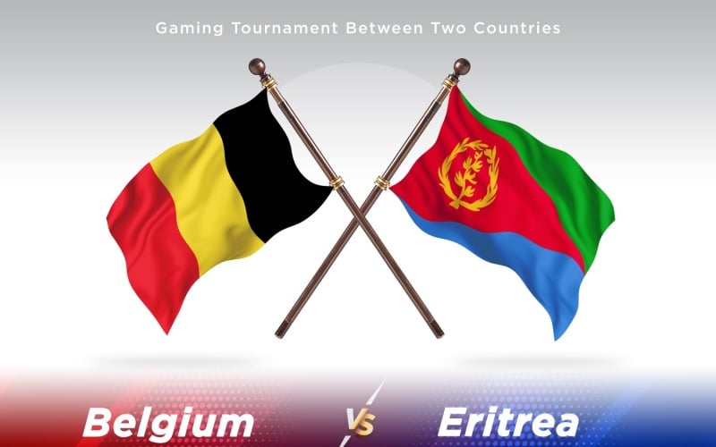 België versus Eritrea Two Flags