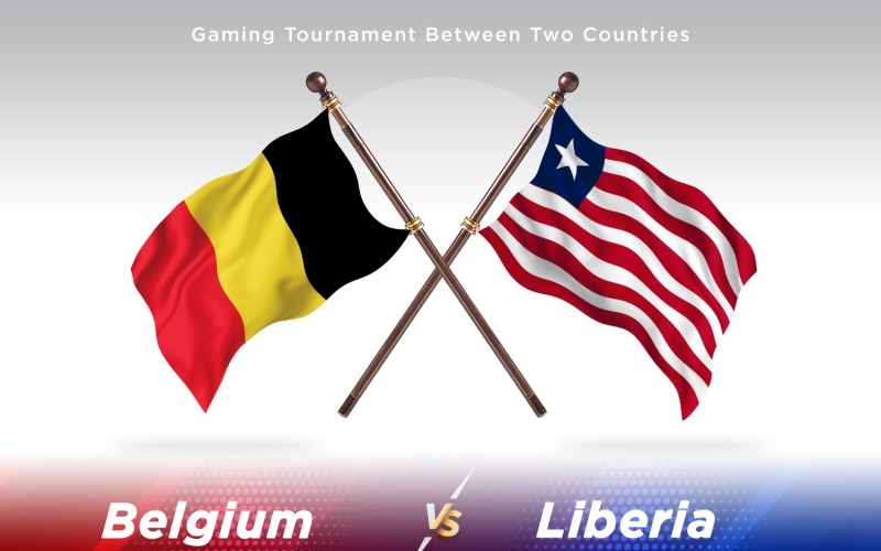 Belgie versus Libérie dvě vlajky