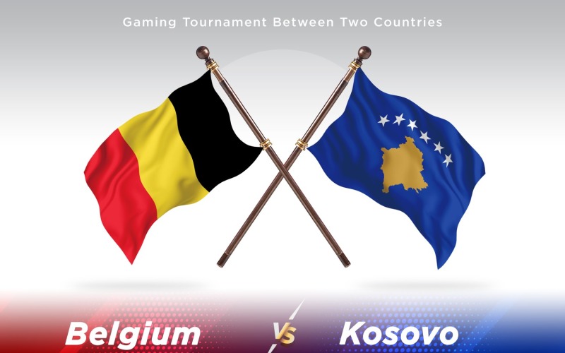 Belgien gegen Kosovo Two Flags