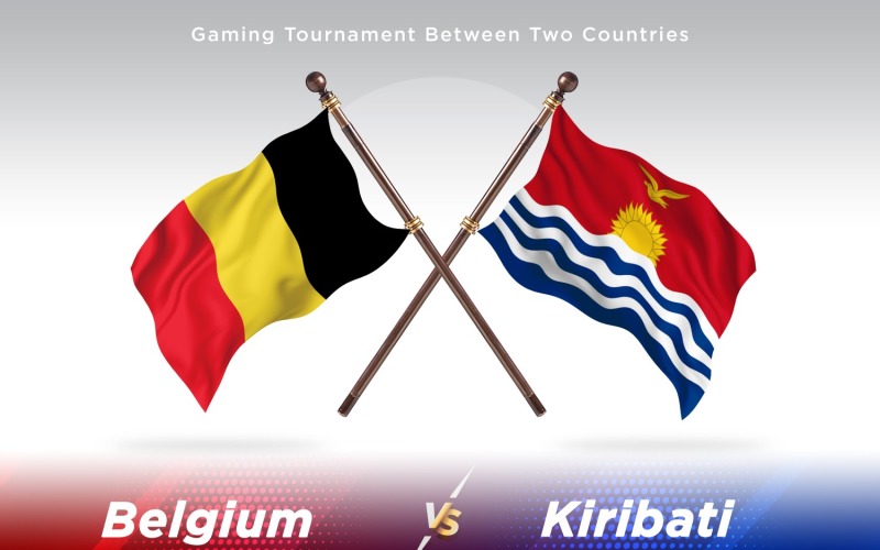 Belgien kontra Kiribati Two Flags