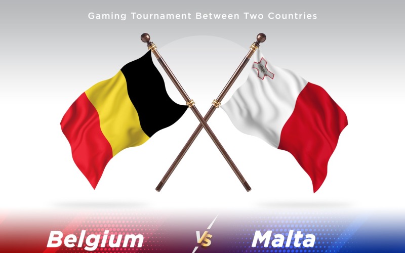Belgien kontra Malta Two Flags