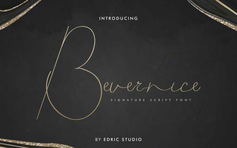 Carattere di scrittura a mano della firma di Bevernice