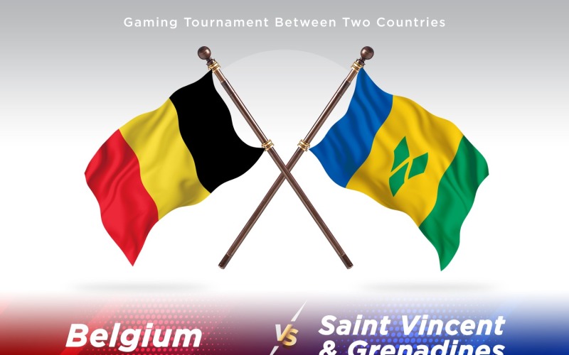 Bélgica contra San Vicente y las Granadinas Two Flags