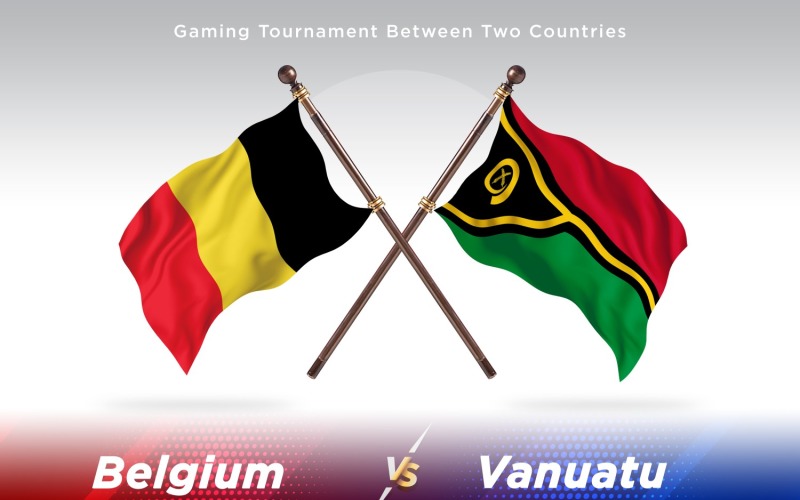 Belgien gegen Vanuatu Two Flags