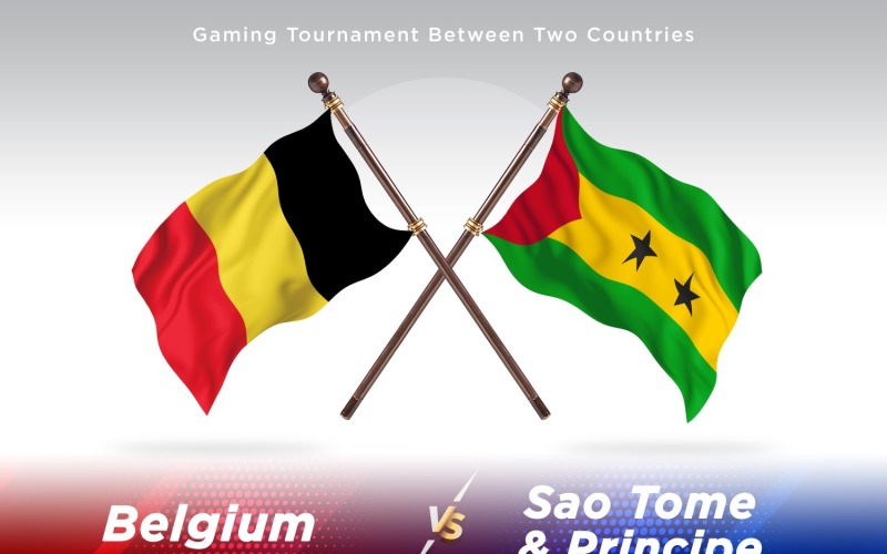 Belgien kontra Sao Tomé Principe Two Flags
