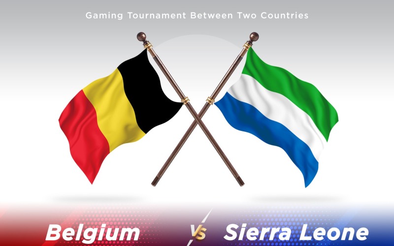 Belgien kontra Sierra Leone Two Flags