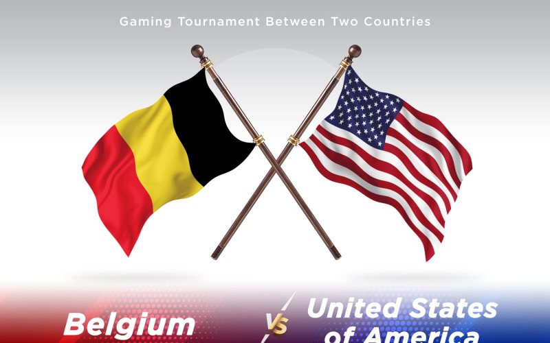 Belgien kontra USA Amerikas två flaggor
