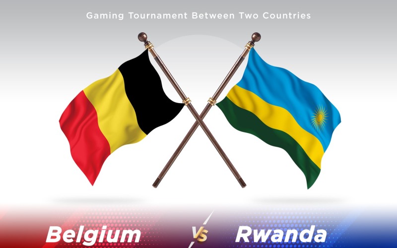 Belgio contro Ruanda Two Flags