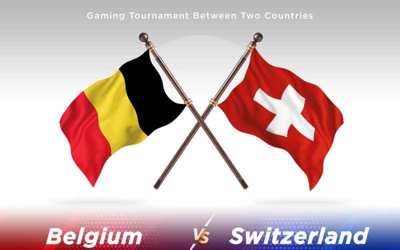 Belgique contre Suisse deux drapeaux