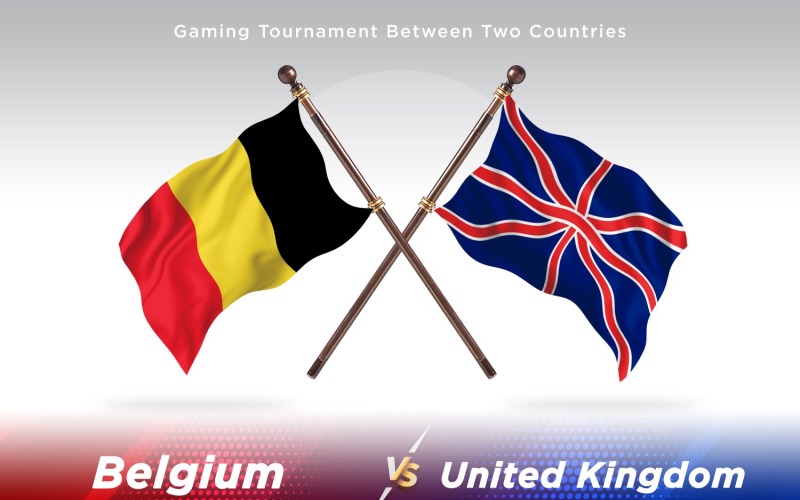 Belgium versus united kingdom Two Flags