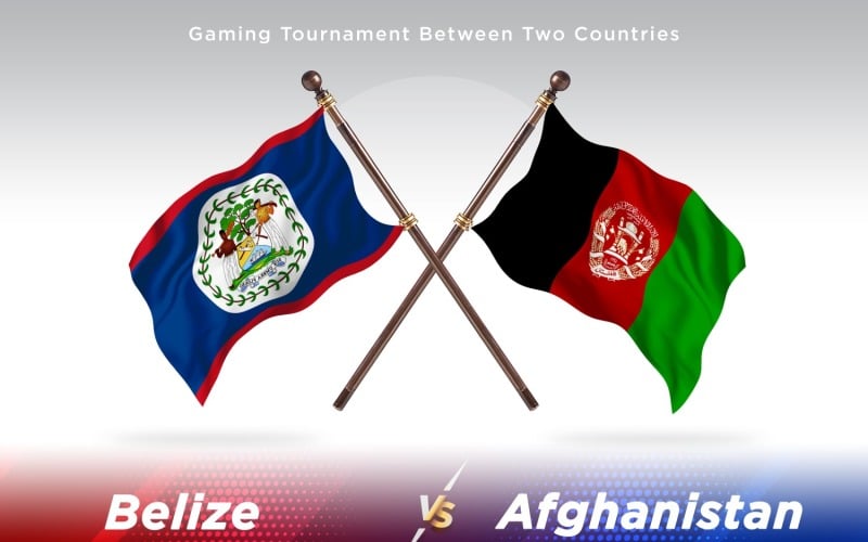 Belize kontra Afghanistan två flaggor