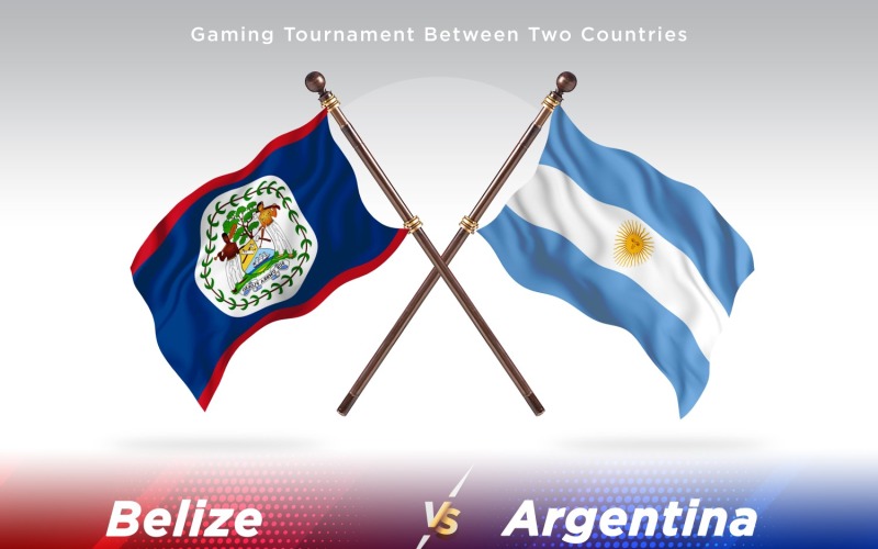 Belize kontra Argentina två flaggor
