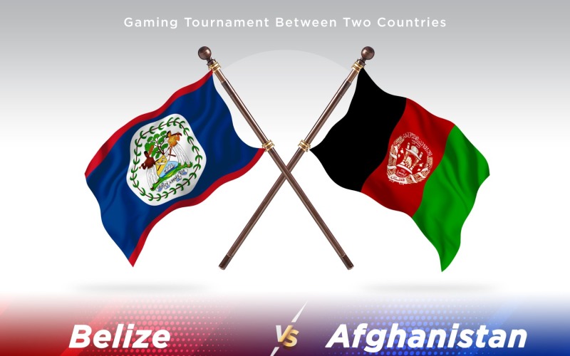 Belize versus Afghánistán dvě vlajky