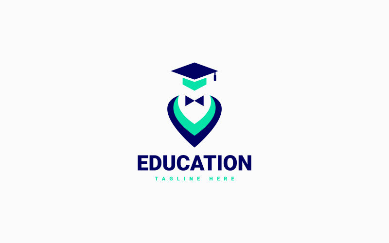 Concept de vecteur de conception d'icône de logo de l'éducation