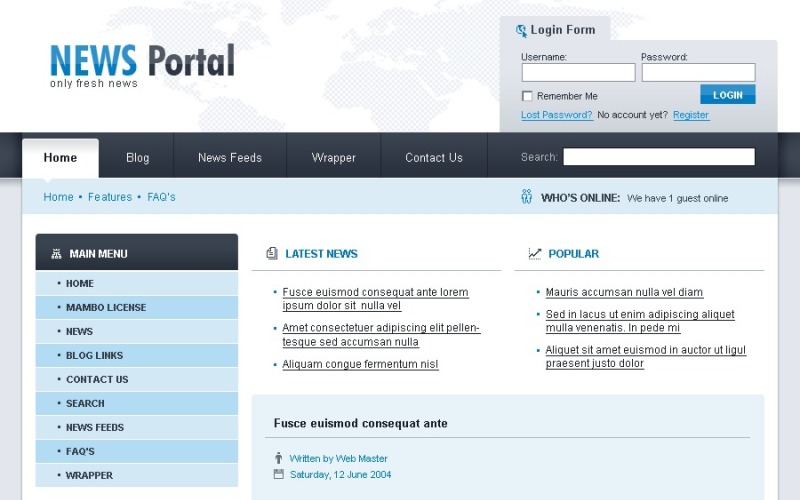 News Portal PhpBB Template #20180 News Portal PhpBB Template #20180