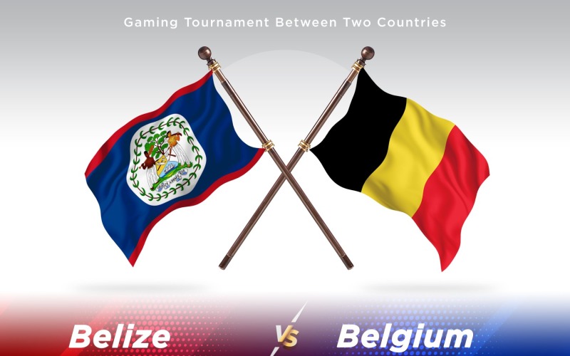 Belize contra Bélgica Two Flags