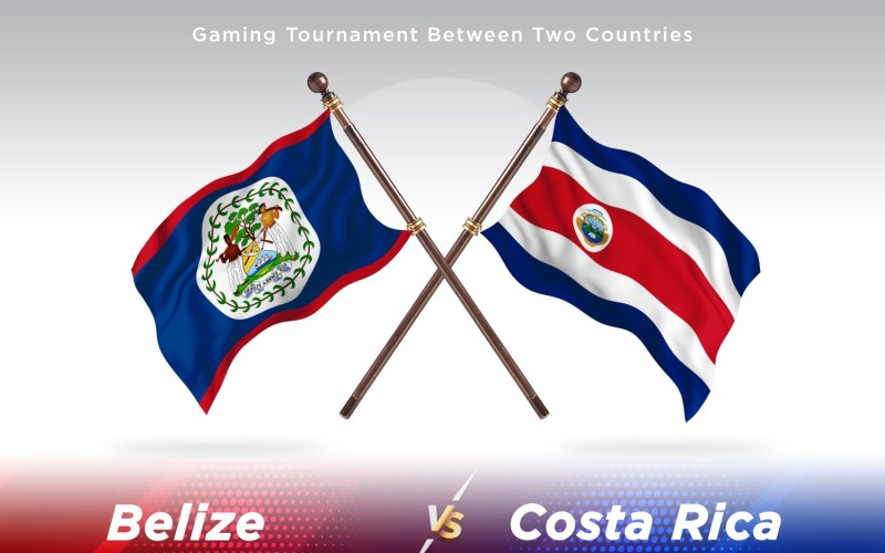 Belize contro Costa Rica Two Flags