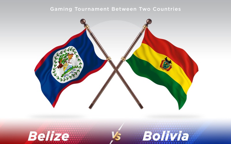 Belize gegen Bolivien Zwei Flaggen