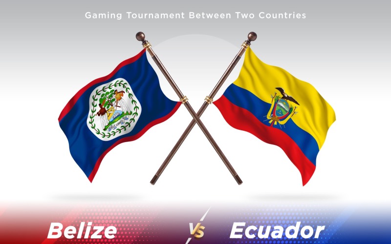 Belize gegen Ecuador Zwei Flaggen