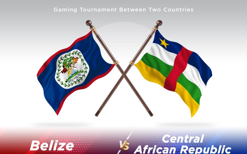 Belize kontra Centralafrikanska republiken Två flaggor