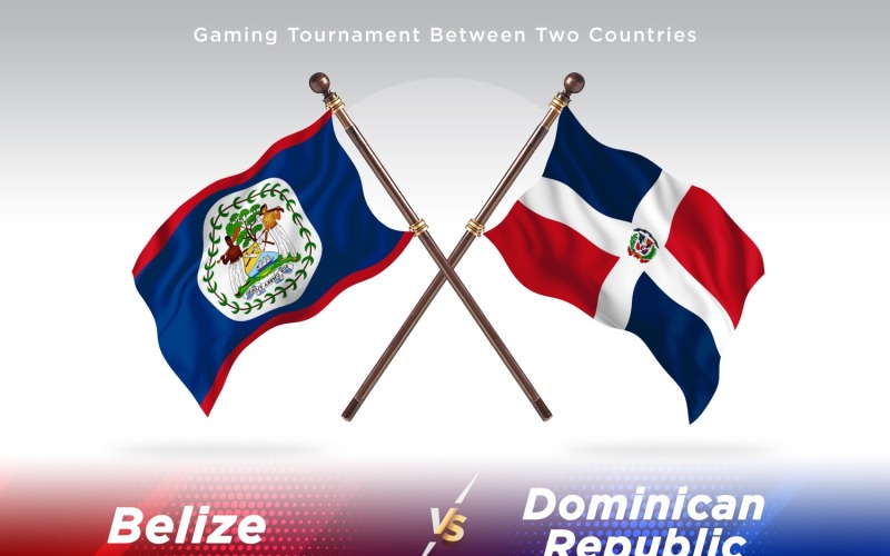 Belize versus Dominikánská republika Dvě vlajky