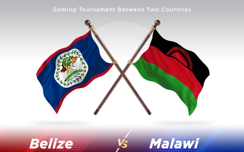 Belize contro due bandiere del Malawi
