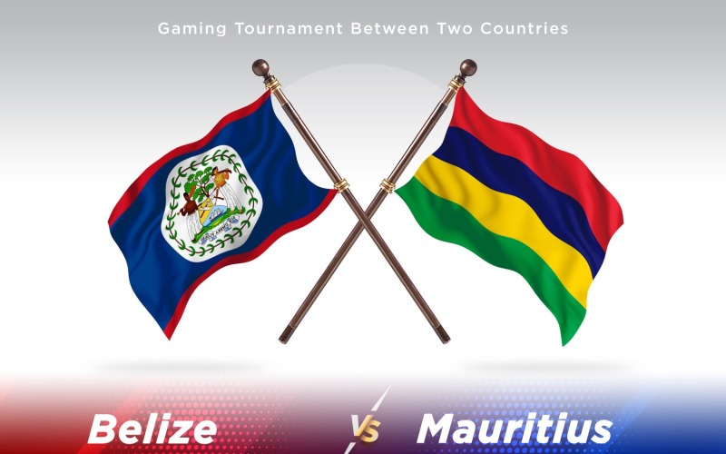 Belize gegen Mauritius Two Flags