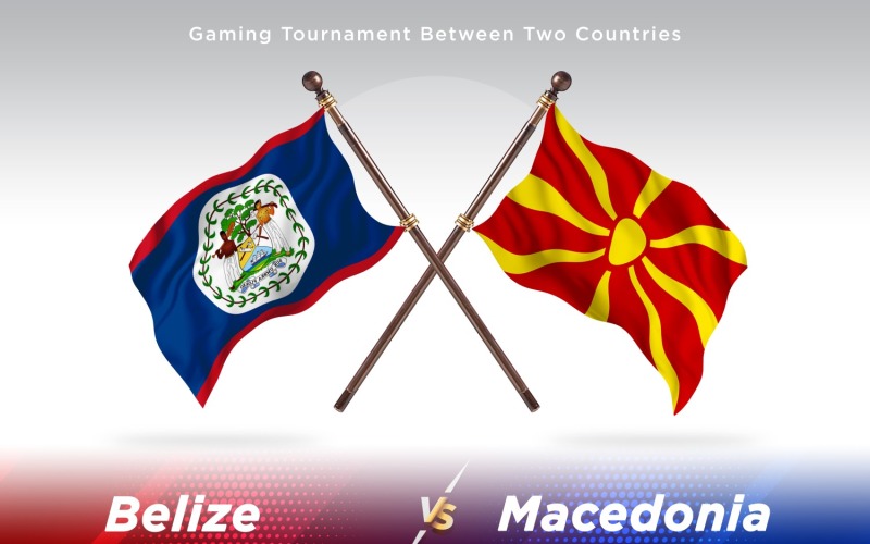 Belize kontra Makedonien Två flaggor