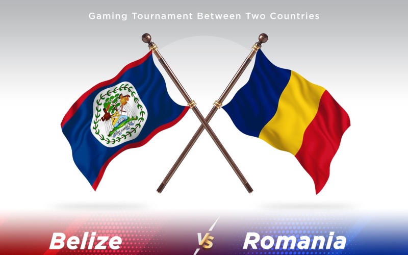 Belize kontra Rumänien Två flaggor