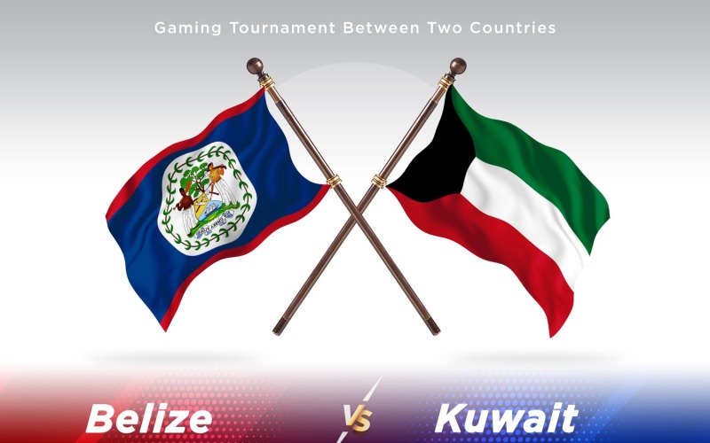 Belize versus Kuvajt dvě vlajky