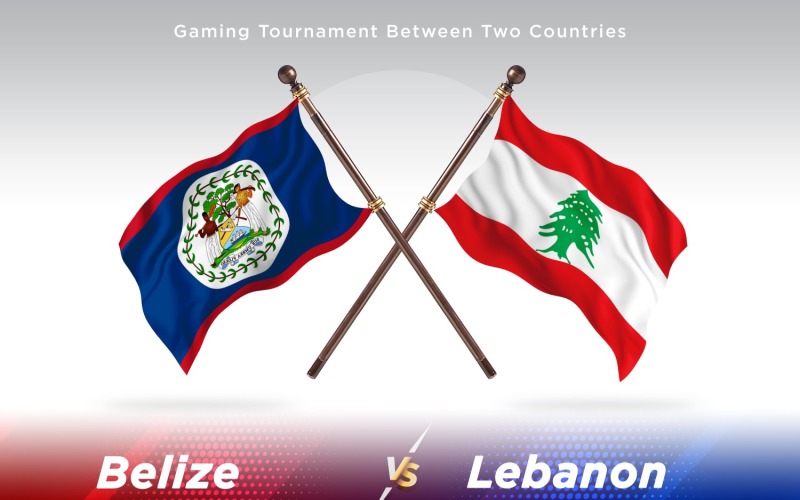 Duas bandeiras de Belize contra Líbano