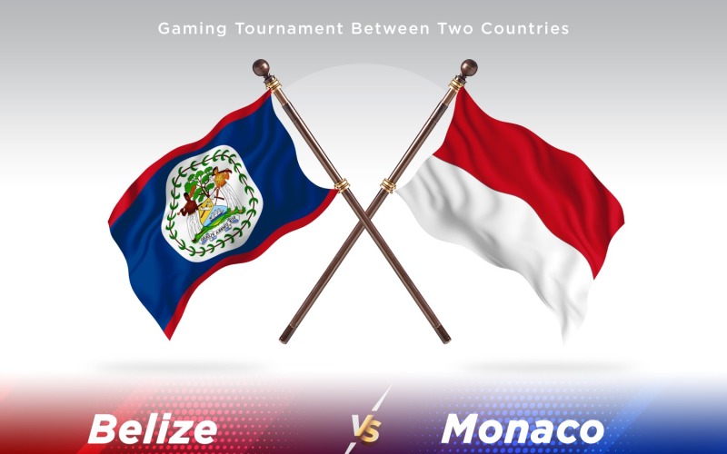 Dvě vlajky mezi Belize a Monakem