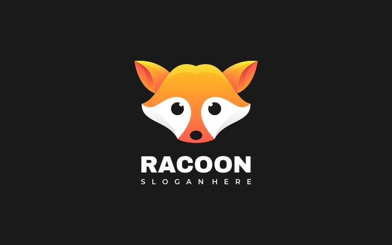 Raccoon Head Gradient Logo