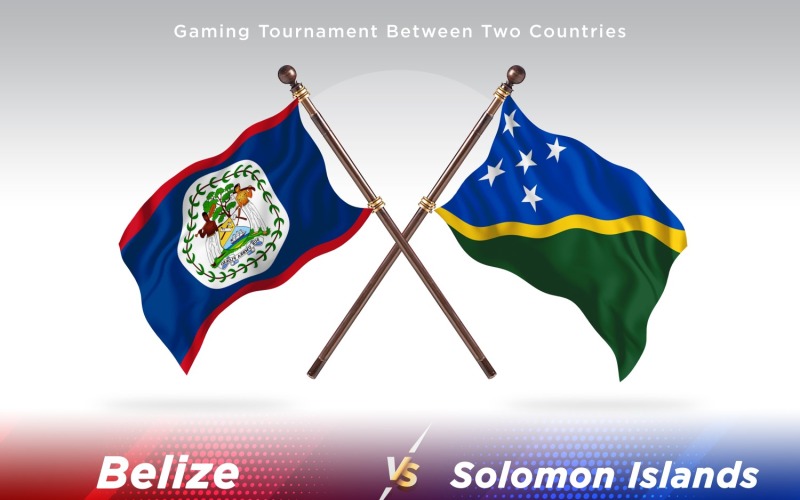 Belize gegen Salomon-Inseln Two Flags