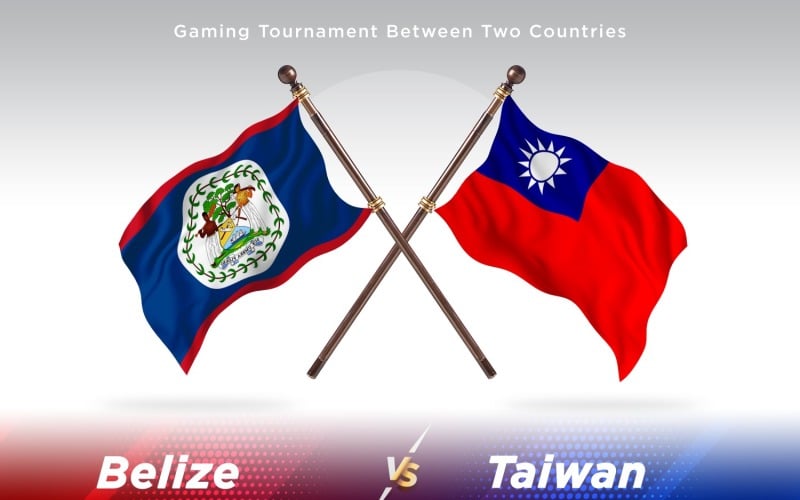 Belize gegen Taiwan Two Flags