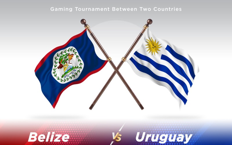 Belize gegen Uruguay Two Flags