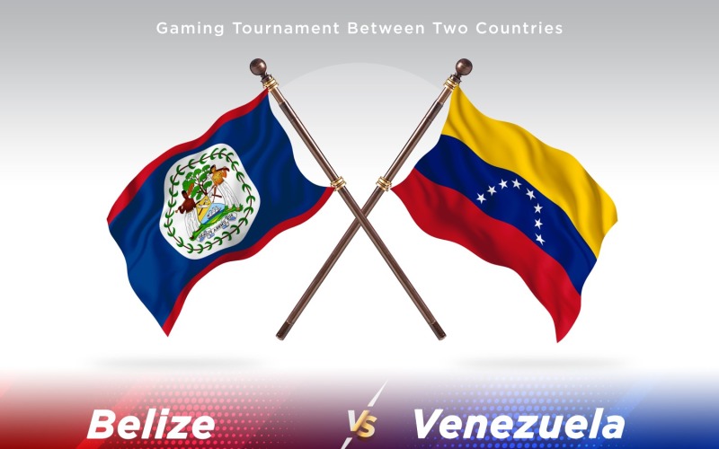 Belize gegen Venezuela mit zwei Flaggen