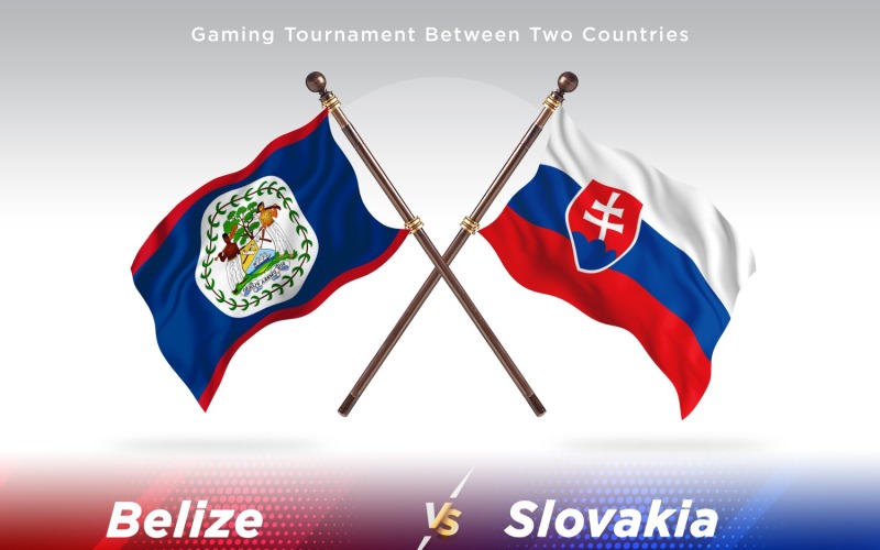 Belize kontra Slovakien Två flaggor
