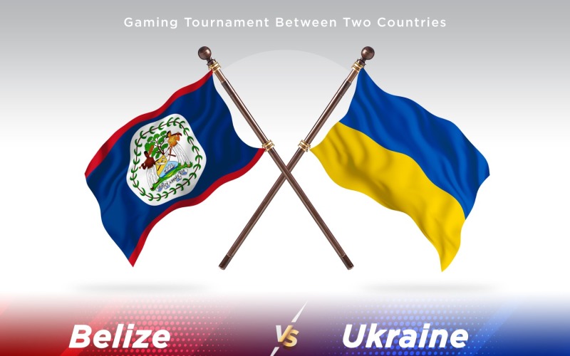 Belize kontra Ukraina två flaggor