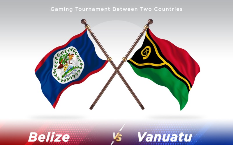Belize kontra Vanuatu två flaggor