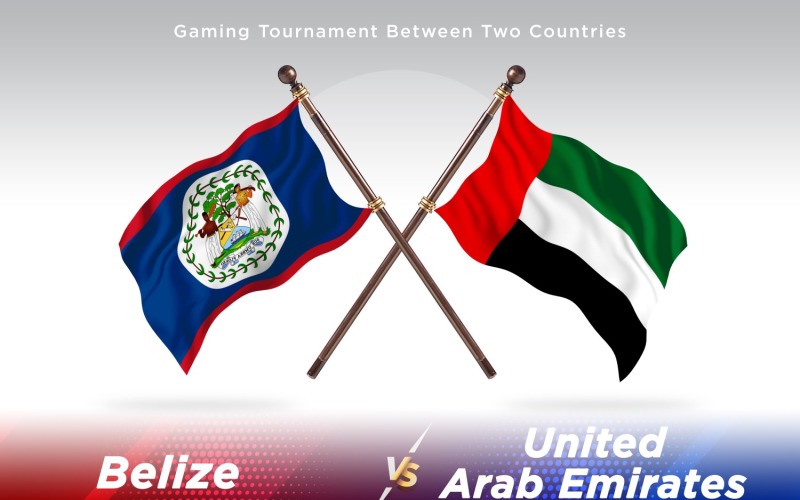 Belize versus Emirados Árabes Unidos Duas Bandeiras
