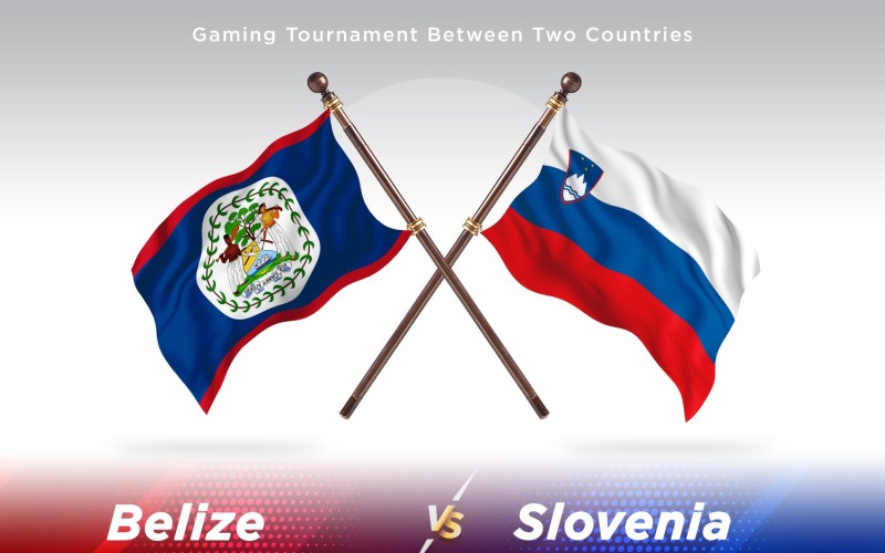 Belize versus Slovenië Two Flags