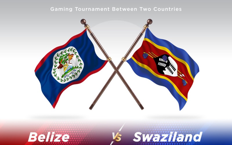 Belize versus Svazijsko dvě vlajky