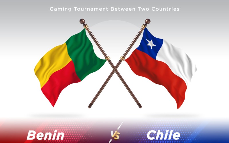 Benin contra Chile Two Flags