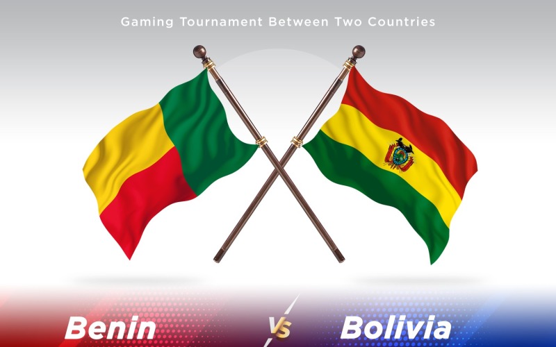 Benin kontra Bolivia Två flaggor