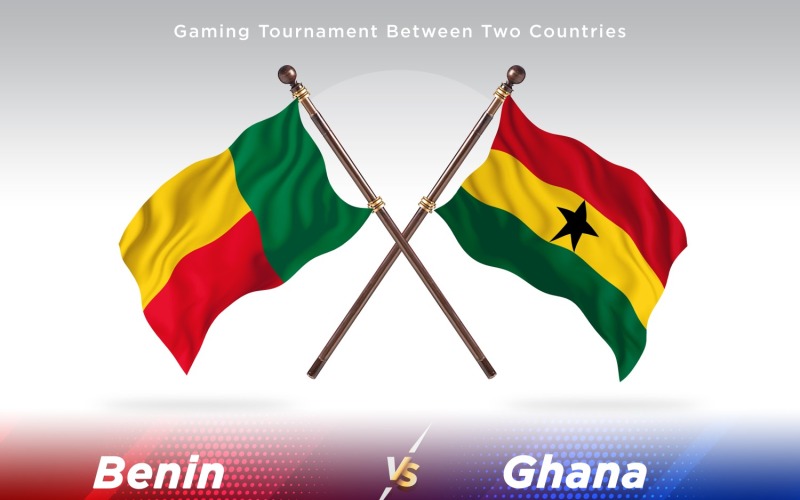 Benin gegen Ghana Two Flags