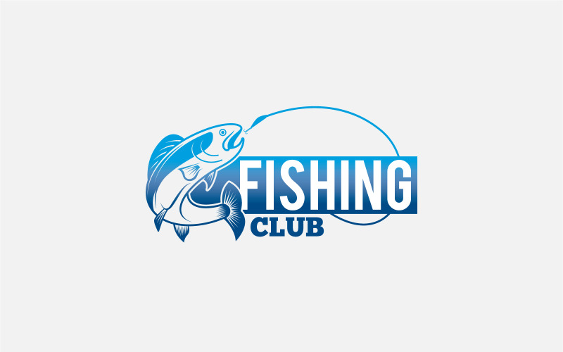 Plantilla de diseño de insignia y logotipo de pesca