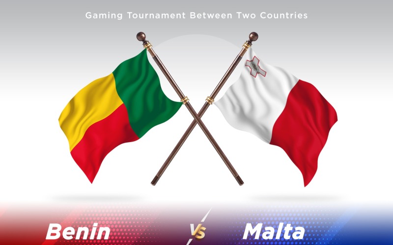 Benin contra Malta Two Flags