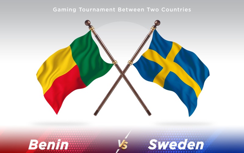 Benin contra Suécia Two Flags