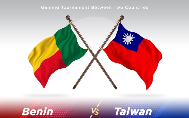 Bénin contre Taiwan deux drapeaux